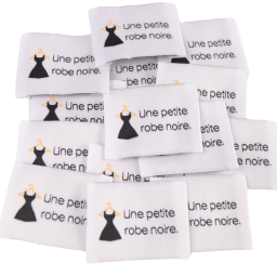 Lot de 5 étiquettes tissées - Une petite robe Noire