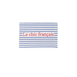 Lot de 5 étiquettes tissées à rayures rouges - LE CHIC FRANCAIS