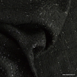 Tissu Tweed Lurex noir