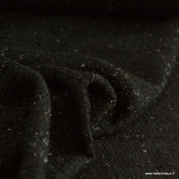 Tissu Tweed Lurex noir