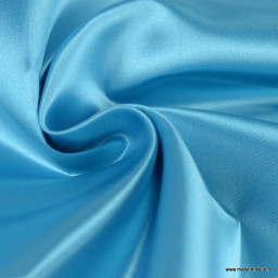 Tissu Satin Biba uni bleu - premier prix