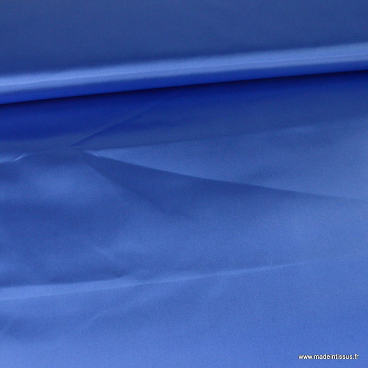 Tissu Satin Biba uni bleu cobalt - premier prix