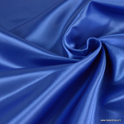 Tissu Satin Biba uni bleu cobalt - premier prix
