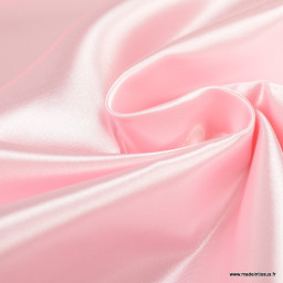 Tissu Satin Biba uni Rose - premier prix