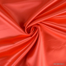 Tissu Satin Biba uni Rouge - premier prix