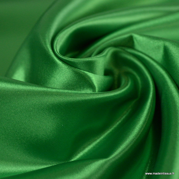 Tissu Satin Biba uni Vert - premier prix