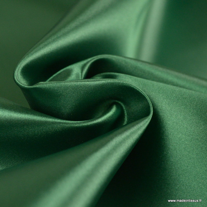 Tissu Satin Biba uni Vert foncé - premier prix