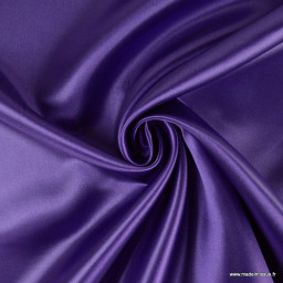 Tissu Satin Biba uni Violet - premier prix