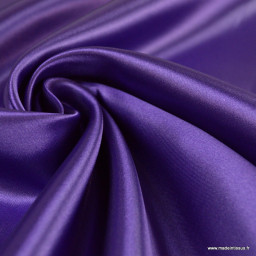 Tissu Satin Biba uni Violet - premier prix