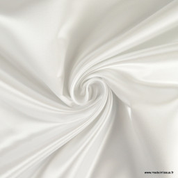 Tissu Satin Biba uni Blanc - premier prix