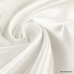Tissu Satin Biba uni Blanc - premier prix