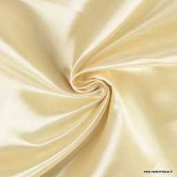 Tissu Satin Biba uni Ecru - premier prix