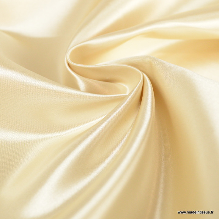 Tissu Satin Biba uni Ecru - premier prix