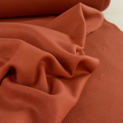 Tissu pour manteau Roberto en lainage mélangé - coloris Rouille