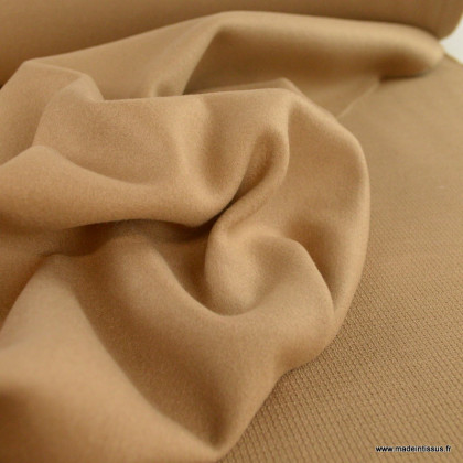 Tissu pour manteau Roberto en lainage mélangé - coloris Camel