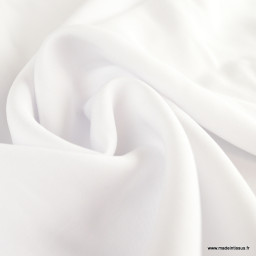 Twill viscose lourd coloris Blanc