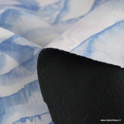 Tissu Softshell Poppy motifs Montagnes enneigées - oeko tex
