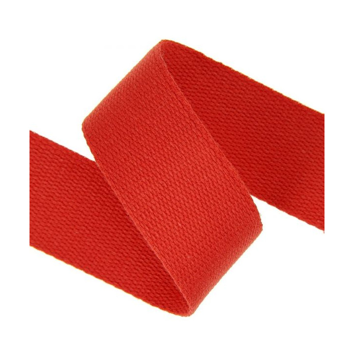 Sangle souple 38mm en coton - Rouge