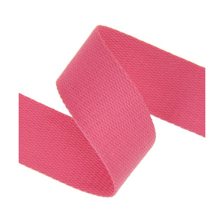 Sangle souple 38mm en coton - Rose