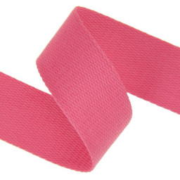 Sangle souple 38mm en coton - Rose
