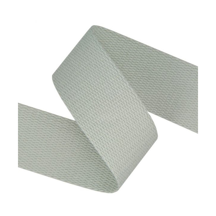 Sangle souple 38mm en coton - Gris clair