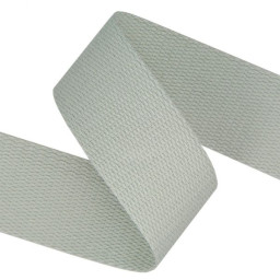 Sangle souple 38mm en coton - Gris clair