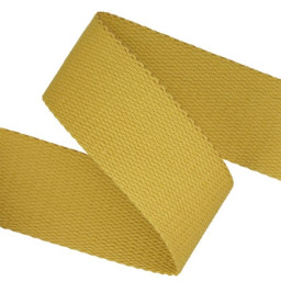 Sangle souple 38mm en coton - Jaune moutarde