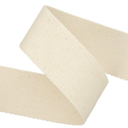 Sangle souple 38mm en coton - Ecru