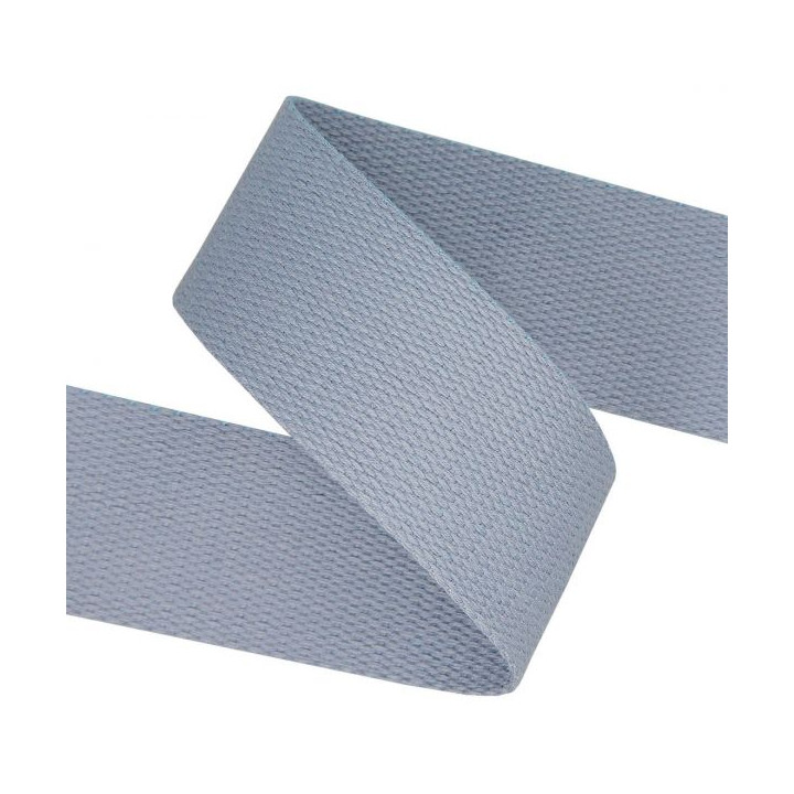 Sangle souple 38mm en coton - Bleu jean