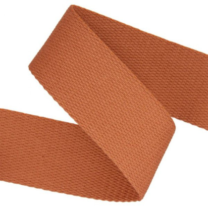 Sangle souple 38mm en coton - Terracotta