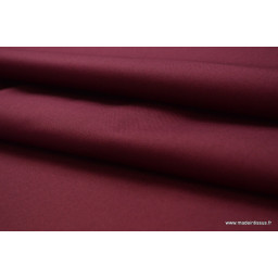 Tissu gabardine imperméable polyester coton Bordeaux x50cm