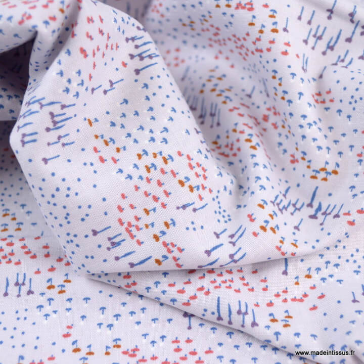 Tissu Cotton and Steel motifs fleurs - Dear Isla - Hazy Fabric