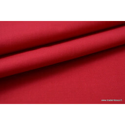 Tissu gabardine imperméable polyester coton rouge x50cm