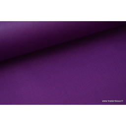 Tissu gabardine imperméable polyester coton violet x50cm