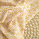 Tissu popeline motif écailles Moutarde et brique - exclusif