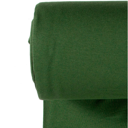 Tissu jersey Bord-côte Tubulaire vert kaki
