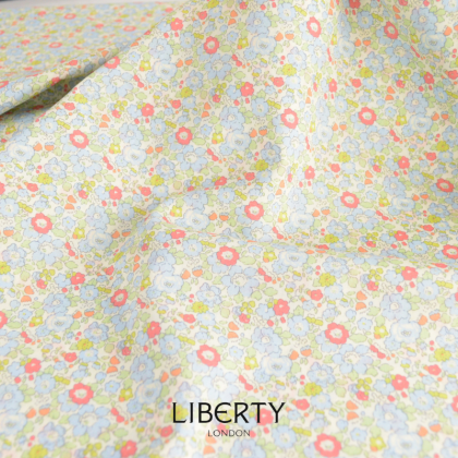Tissu Liberty New Betsy Ann Vert d'eau - oeko tex
