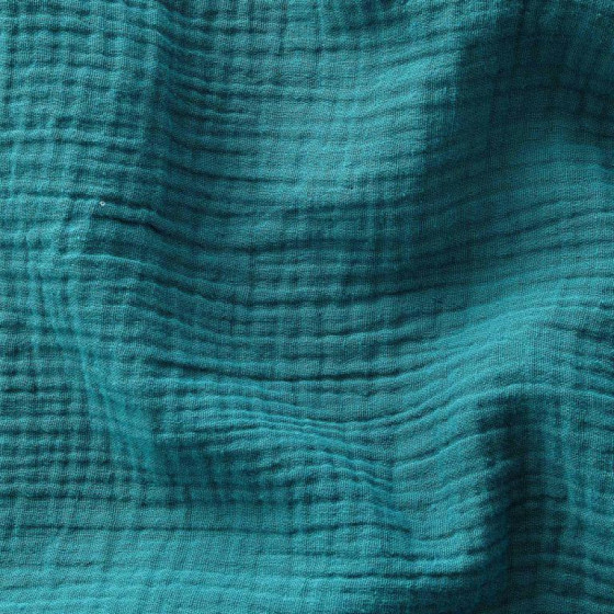 Tissu Mousseline Coton Textrend - Double Gaze - 100% Coton - 1x1,45m - Écru à Pois Dorés
