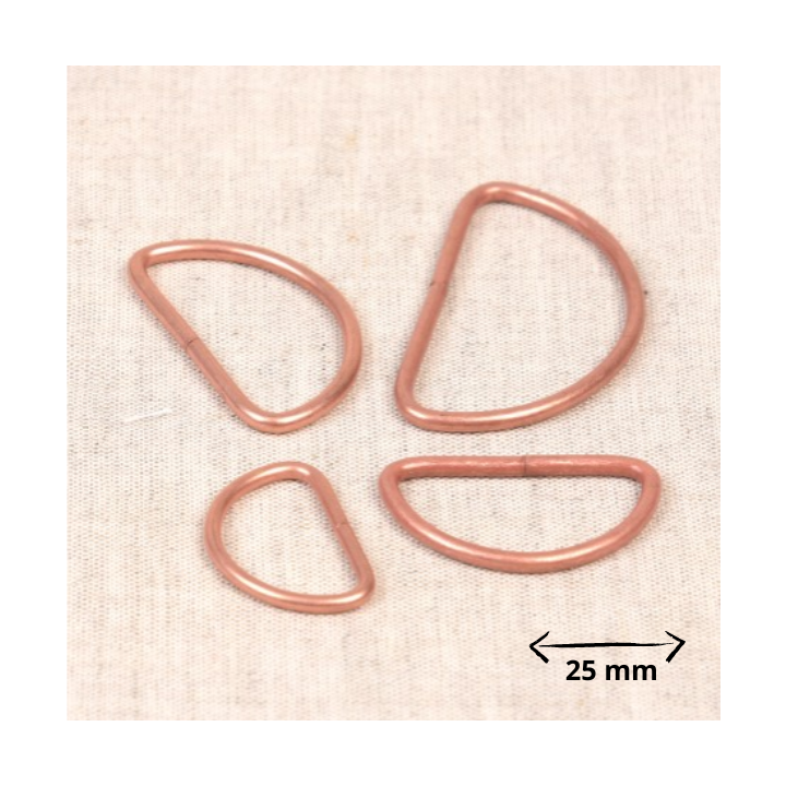 Passant boucle demi-rond Cuivre - 32mm - lot de 2