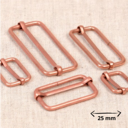 Boucles de réglage 25mm - finition cuivré