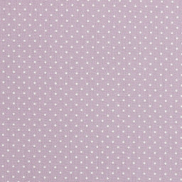 Tissu coton Enduit motifs Pois blanc fond lilas -  Oeko tex