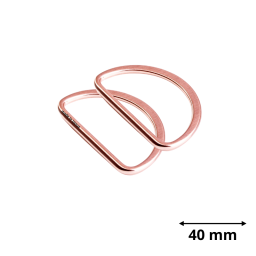 Passant boucle demi-rond Cuivre - 40 mm - lot de 2