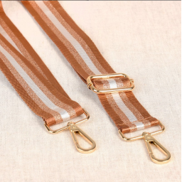 Bandoulière Sangle bicolore 40mm - écureuil, cuivre et doré