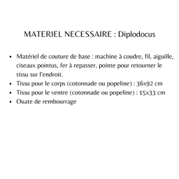 Patron pochette Diplodocus Dinosaure - Les Enchantées