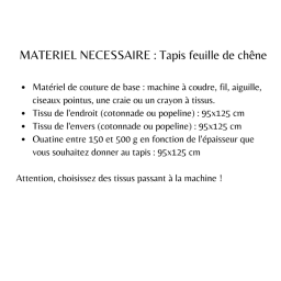 Patron pochette Tapis feuille de chêne - Les Enchantées