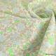 Popeline Bio & OEKO TEX motifs fleurs vert fluo