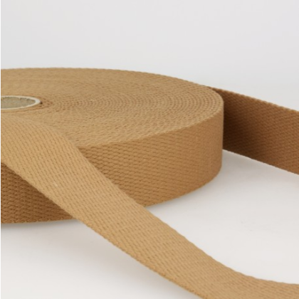 Sangle renforcée en coton pour sac coloris beige foncé