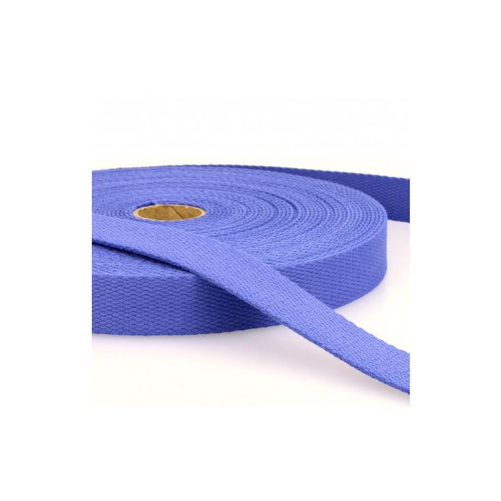 Sangle renforcée en coton pour sac coloris bleu Lavande