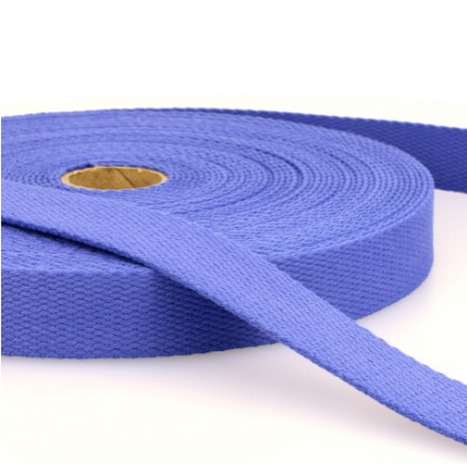 Sangle renforcée en coton pour sac coloris bleu Lavande
