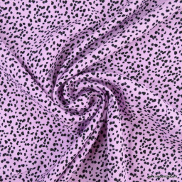 1 coupon de 65 cm Tissu Viscose motifs léopard fond rose